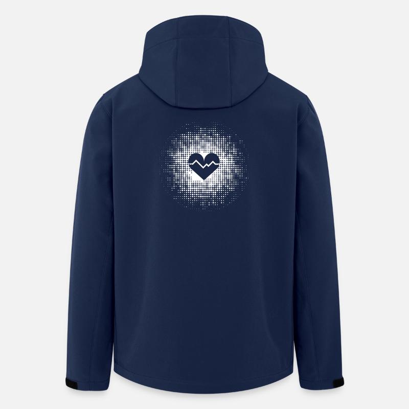 Contexte du cœur en points - Veste softshell homme en polyester recyclé Stanley/Stella - marine