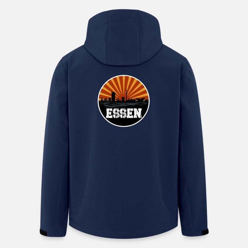 Essen Retro Skyline - Recycelte Männer Softshell-Jacke von Stanley/Stella - Navy