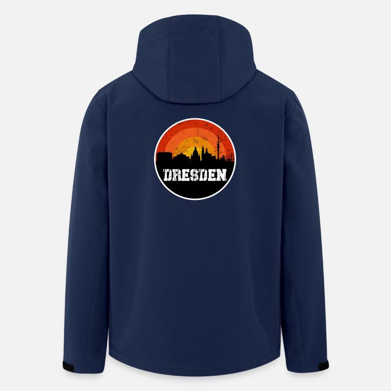Dresden Skyline - Recycelte Männer Softshell-Jacke von Stanley/Stella - Navy
