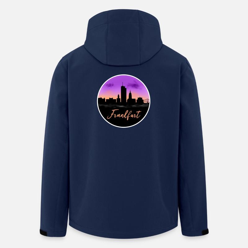 Frankfurt Fine Skyline - Recycelte Männer Softshell-Jacke von Stanley/Stella - Navy