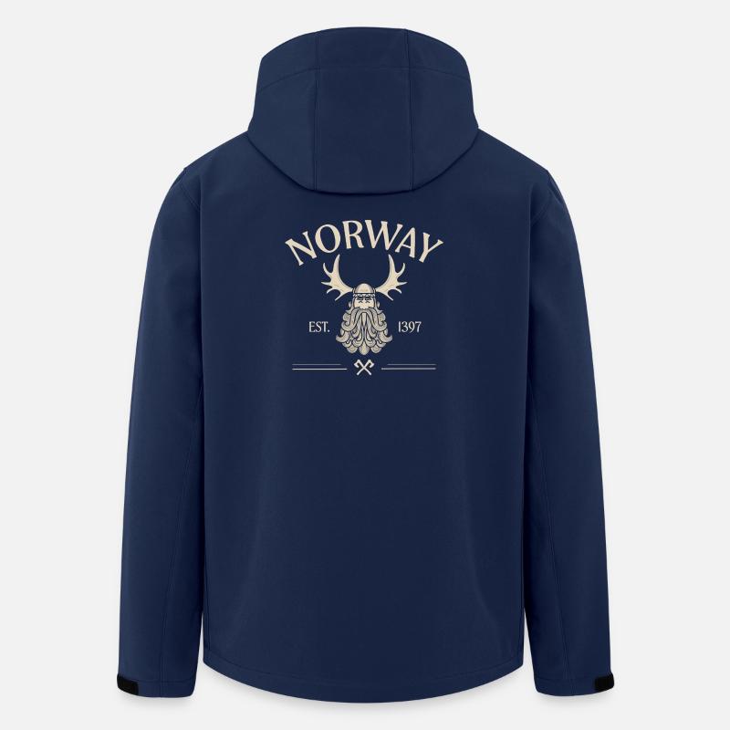 Norway - Viking Beard - Mosses - Men’s Recycled Softshell Jacket by Stanley/Stella - navy