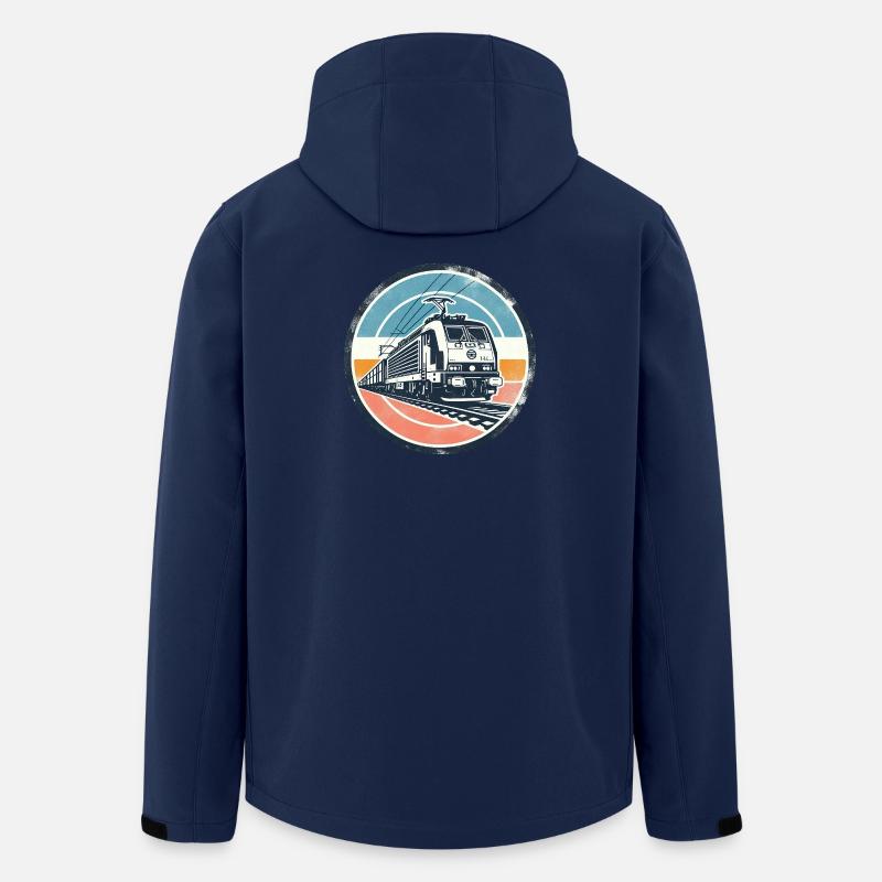 E-Lok mit Güterzug - Recycelte Männer Softshell-Jacke von Stanley/Stella - Navy