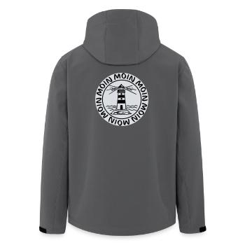 Moin Moin Leuchtturm – Maritimes Küsten Design - Recycelte Männer Softshell-Jacke von Stanley/Stella - Anthrazit - Hinten - AI Model Male 185 light (185cm)