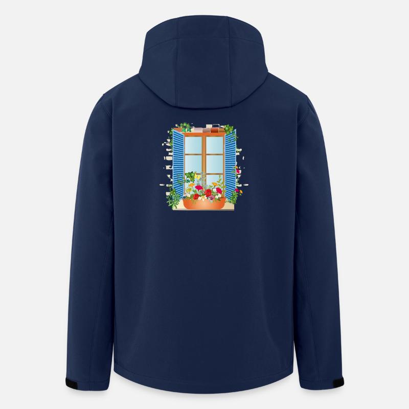 Summer window with flower box - Men’s Recycled Softshell Jacket by Stanley/Stella - navy