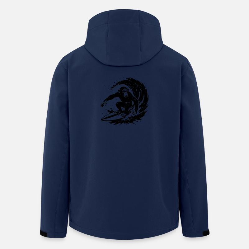 Surf Affe - Recycelte Männer Softshell-Jacke von Stanley/Stella - Navy