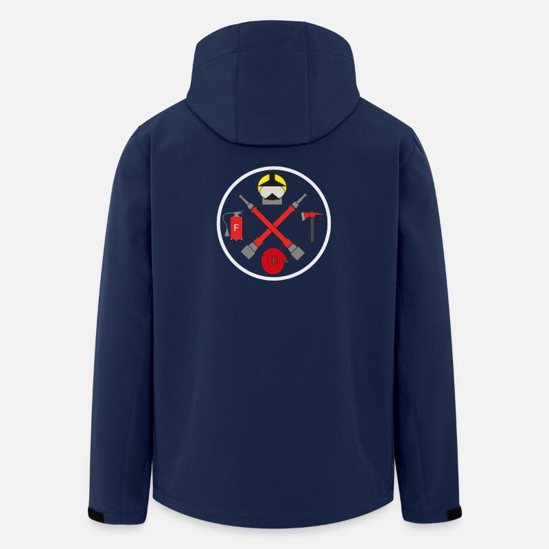 112-Feuerwehr-Kreislogo - Recycelte Männer Softshell-Jacke von Stanley/Stella - Navy