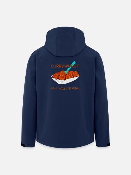 speise currywurst spruch - Recycelte Männer Softshell-Jacke von Stanley/Stella - Navy