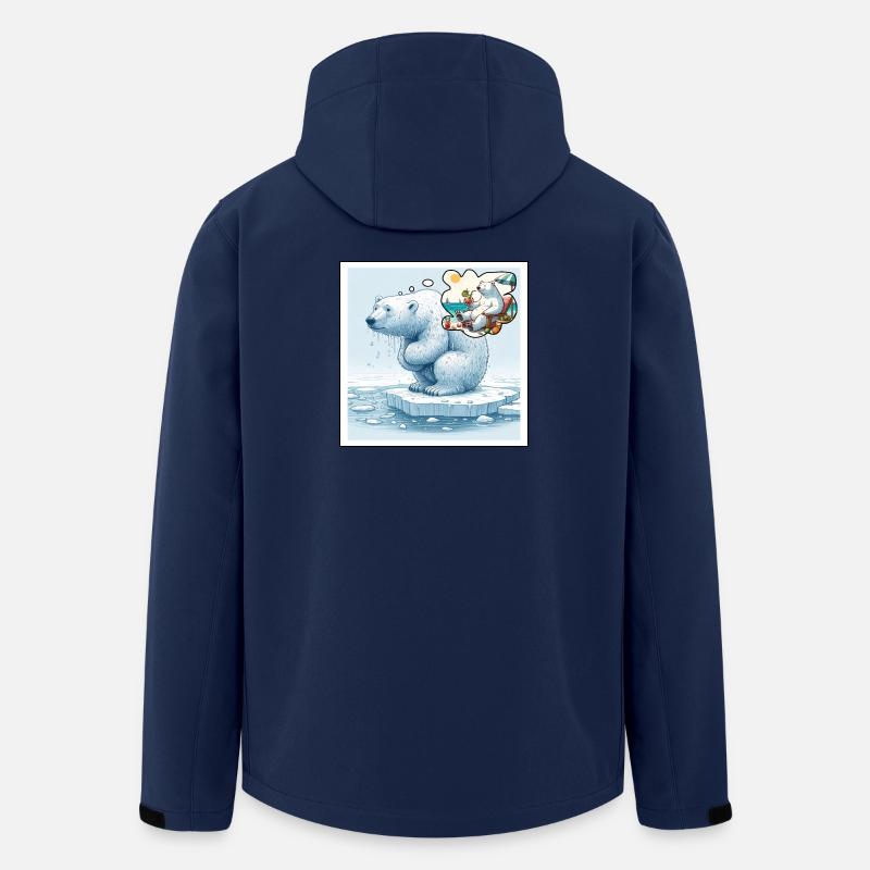 Polar bear - Men’s Recycled Softshell Jacket by Stanley/Stella - navy