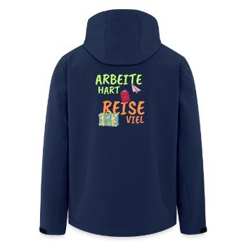Arbeitehart - Recycelte Männer Softshell-Jacke von Stanley/Stella - Navy - Hinten - AI Model Male 185 light (185cm)
