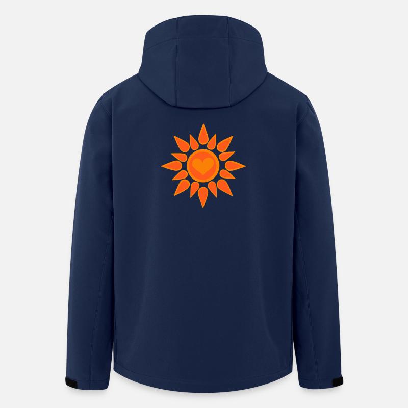 Sonnensymbol mit Herz - Recycelte Männer Softshell-Jacke von Stanley/Stella - Navy