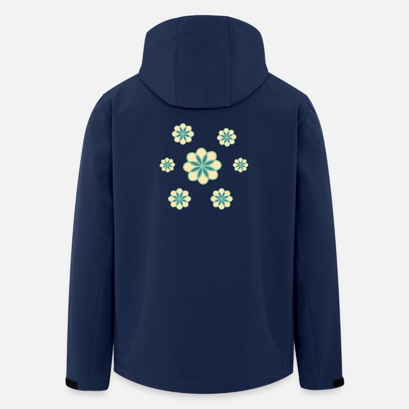 Blumen - Recycelte Männer Softshell-Jacke von Stanley/Stella - Navy