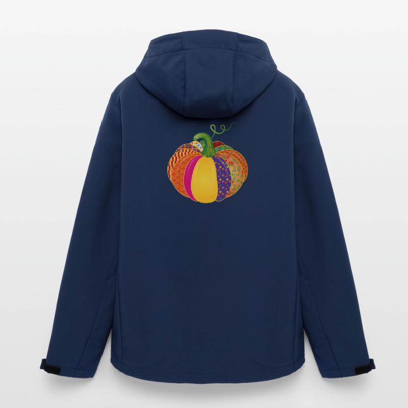 Patchwork Kürbis – Bunt gemusterte Herbstdeko Recycelte Männer Softshell-Jacke von Stanley/Stella