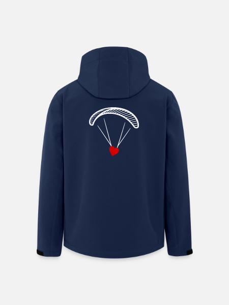 Paragleiter - Gleitschirm mit Herz - Valentinstag - Recycelte Männer Softshell-Jacke von Stanley/Stella - Navy