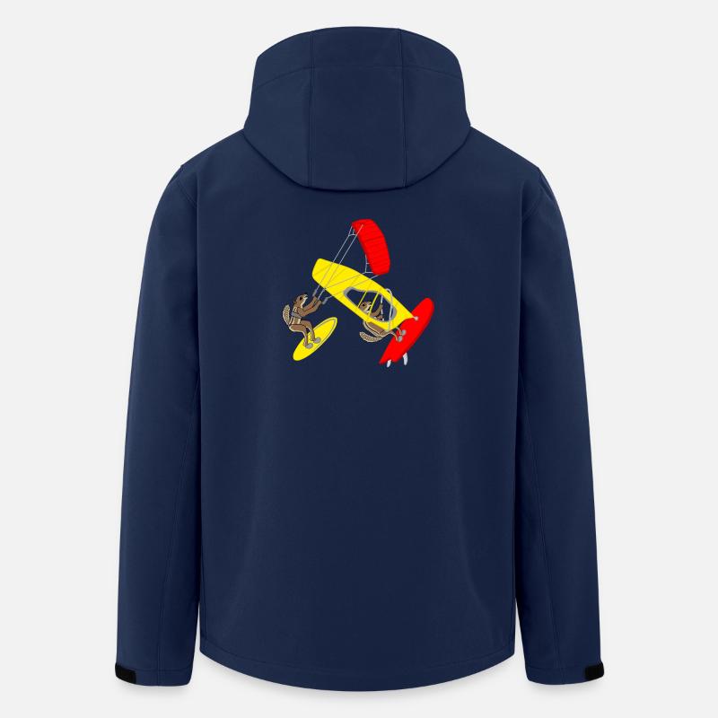 Atlashörnchen Surfen, Kitesurfen, Windsurfen - Recycelte Männer Softshell-Jacke von Stanley/Stella - Navy