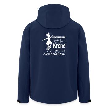 Einrad | Unicycling Freestyle Girl Krone richten - Recycelte Männer Softshell-Jacke von Stanley/Stella - Navy - Hinten - AI Model Male 185 light (185cm)