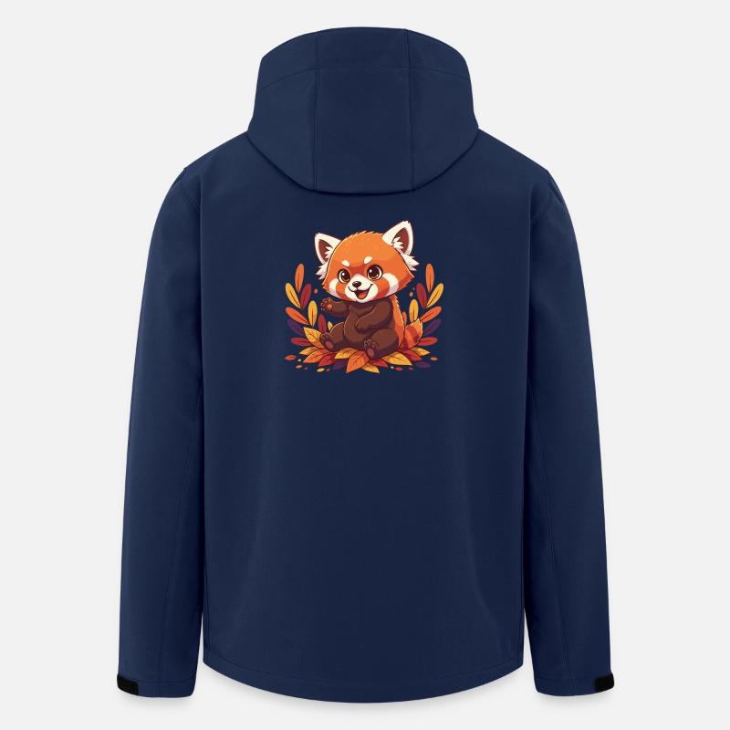 Panda d’automne câlin - Veste softshell homme en polyester recyclé Stanley/Stella - marine