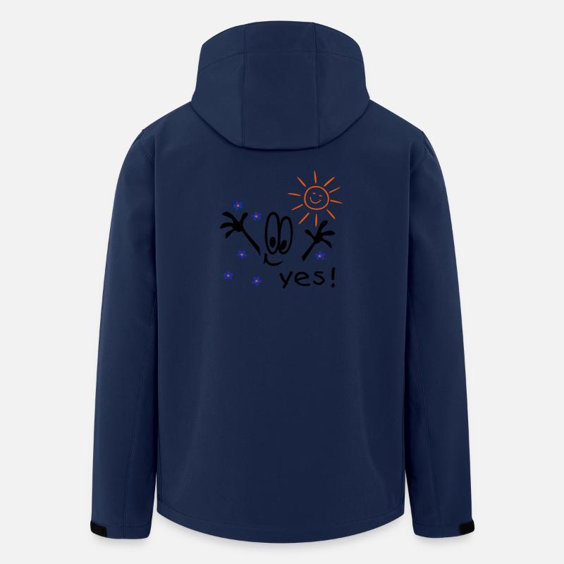 Été, Soleil, Vacances, Bandes dessinées - Veste softshell homme en polyester recyclé Stanley/Stella - marine