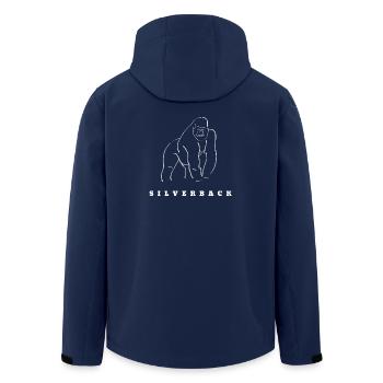 Silberrücken Gorilla Chef Unternehmer Geschenk - Recycelte Männer Softshell-Jacke von Stanley/Stella - Navy - Hinten - AI Model Male 185 light (185cm)