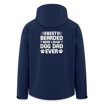 Bearded Beer lovin dad - Recycelte Männer Softshell-Jacke von Stanley/Stella - Navy - Hinten - AI Model Male 185 light (185cm)