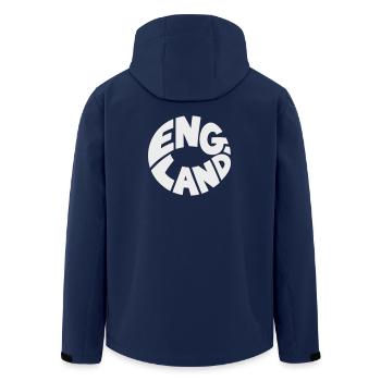 Engand Rundlogo Druckdesign - Recycelte Männer Softshell-Jacke von Stanley/Stella - Navy - Hinten - AI Model Male 185 light (185cm)