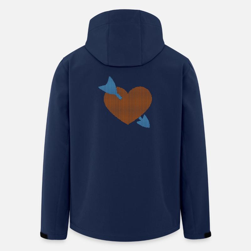 Herz mit Pfeil durchbohrt - Recycelte Männer Softshell-Jacke von Stanley/Stella - Navy