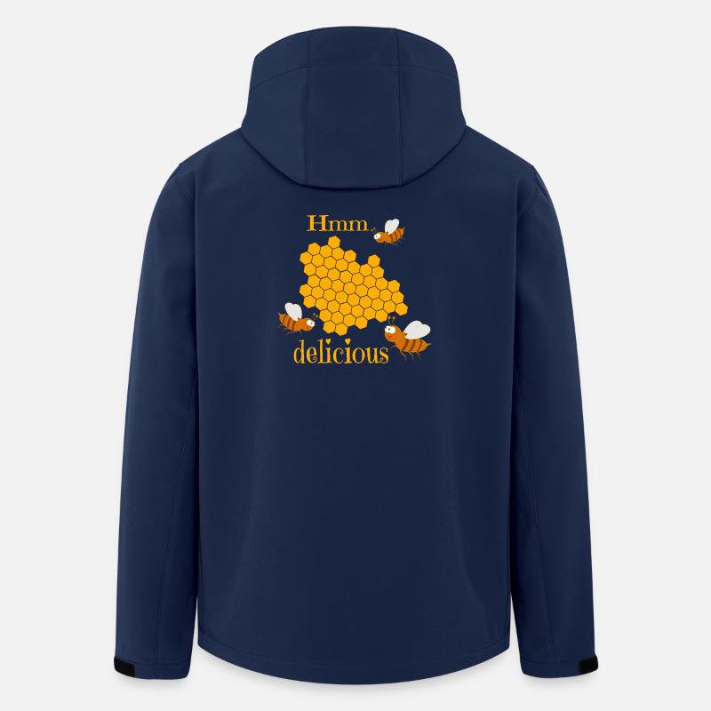 Bienen mit Honigwabe - Recycelte Männer Softshell-Jacke von Stanley/Stella - Navy