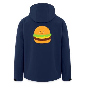 Burger, fast food, essen, kochen - Recycelte Männer Softshell-Jacke von Stanley/Stella - Navy - Hinten - AI Model Male 185 light (185cm)