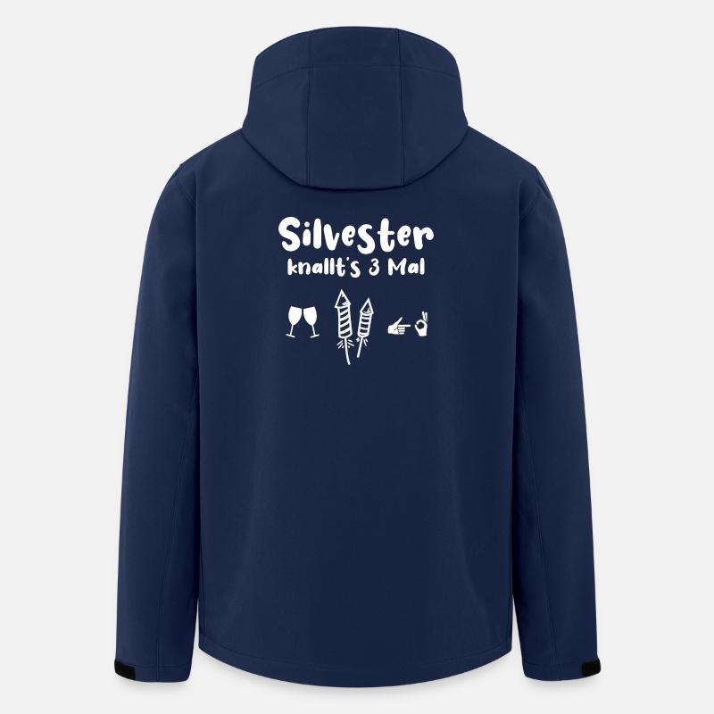 Silvester Knallen - Recycelte Männer Softshell-Jacke von Stanley/Stella - Navy