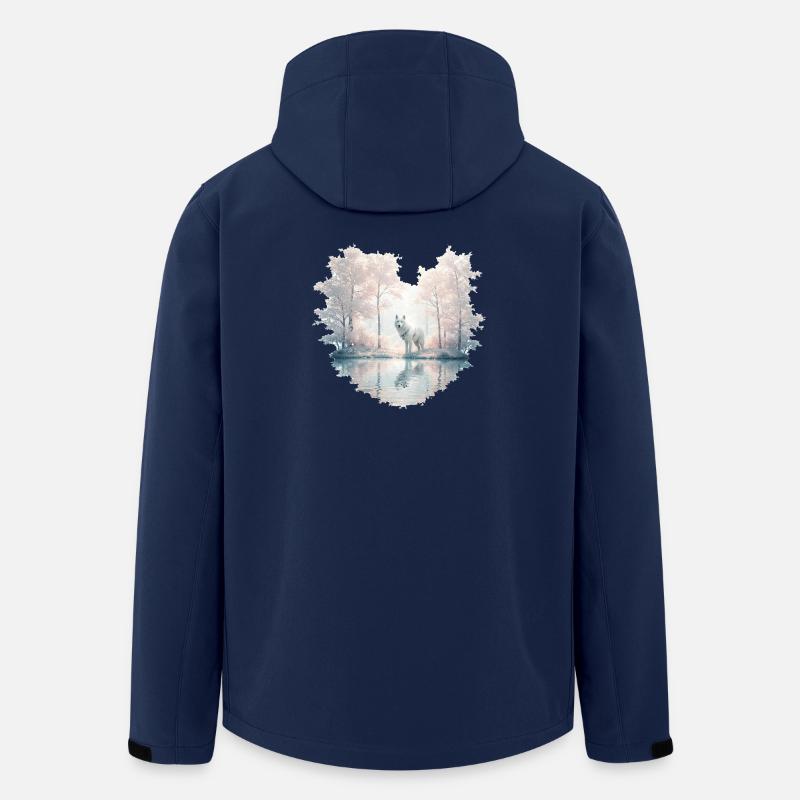 Traum Wolf - Recycelte Männer Softshell-Jacke von Stanley/Stella - Navy