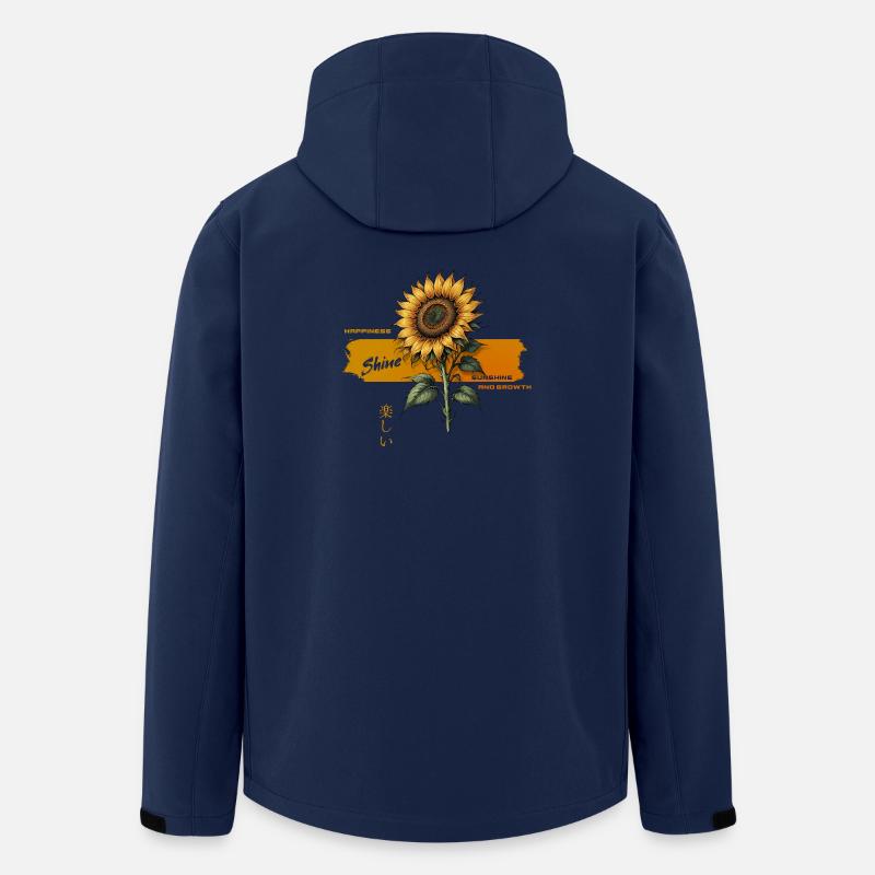 Sonnenblume Glanz Wachstum Glück - Recycelte Männer Softshell-Jacke von Stanley/Stella - Navy