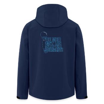 Super Journalist – Dieser Typ bedient das Mikrofon - Recycelte Männer Softshell-Jacke von Stanley/Stella - Navy - Hinten - AI Model Male 185 light (185cm)