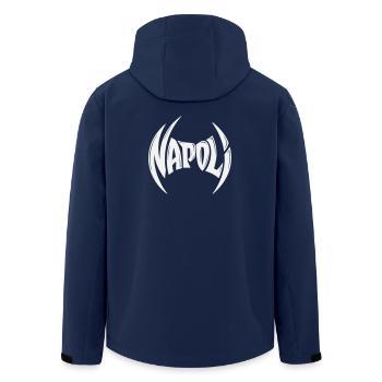 Napoli Crest Typography - Men’s Recycled Softshell Jacket by Stanley/Stella - navy - Back - AI Model Male 185 light (185cm)