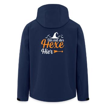 Bin Mit Der Hexe Hier  - Recycelte Männer Softshell-Jacke von Stanley/Stella - Navy - Hinten - AI Model Male 185 light (185cm)