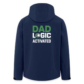 Lustige Papa Logik Vater Humor - Recycelte Männer Softshell-Jacke von Stanley/Stella - Navy - Hinten - AI Model Male 185 light (185cm)