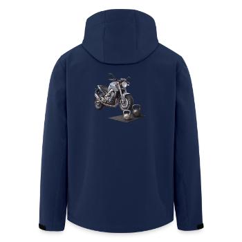 Combinaison gagnante - Veste softshell homme en polyester recyclé Stanley/Stella - marine - Dos - AI Model Male 185 light (185cm)