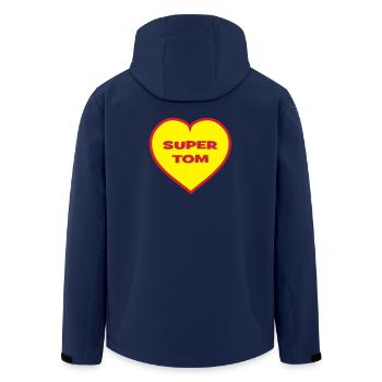 Super-Tom - Recycelte Männer Softshell-Jacke von Stanley/Stella - Navy - Hinten - AI Model Male 185 light (185cm)