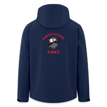 komischer Kauz - Recycelte Männer Softshell-Jacke von Stanley/Stella - Navy - Hinten - AI Model Male 185 light (185cm)