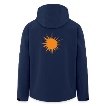 | flash | d’explosion | orange soleil Vectorgraphique - Veste softshell homme en polyester recyclé Stanley/Stella - marine - Dos - AI Model Male 185 light (185cm)
