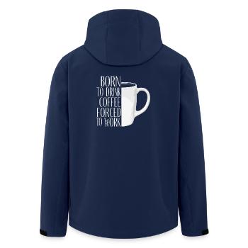 Originelle motivierende Kaffeetasse - Recycelte Männer Softshell-Jacke von Stanley/Stella - Navy - Hinten - AI Model Male 185 light (185cm)