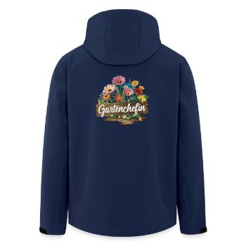 Gartenarbeit Gartenchefin - Recycelte Männer Softshell-Jacke von Stanley/Stella - Navy - Hinten - AI Model Male 185 light (185cm)