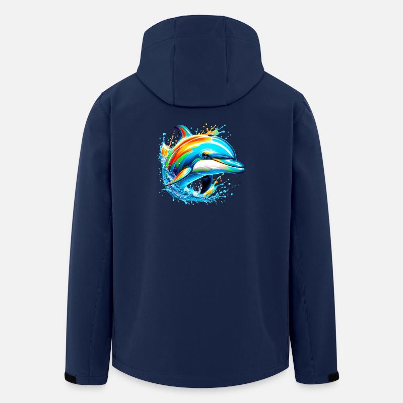 Delfin - Recycelte Männer Softshell-Jacke von Stanley/Stella - Navy