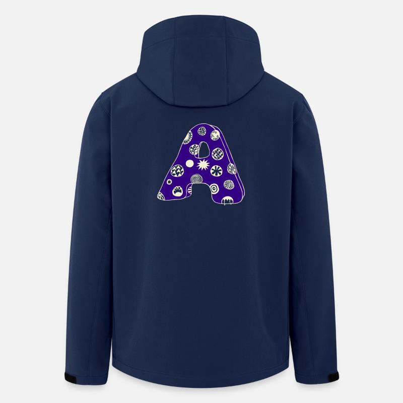 Buchstabe A mit Charakter in blau - Recycelte Männer Softshell-Jacke von Stanley/Stella - Navy