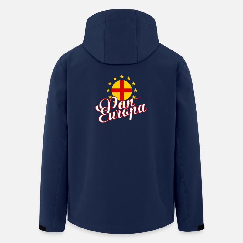 Pan-Europa Rétro Script - Veste softshell homme en polyester recyclé Stanley/Stella - marine