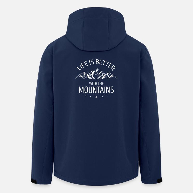 Berge Mountains Life is better - Recycelte Männer Softshell-Jacke von Stanley/Stella - Navy