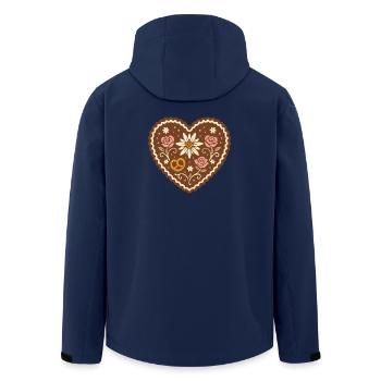 Lebkuchenherz Volksfest - süß & traditionell - Recycelte Männer Softshell-Jacke von Stanley/Stella - Navy - Hinten - AI Model Male 185 light (185cm)