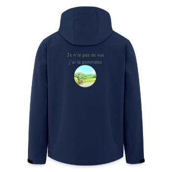 Outdoor-Fahrradpanorama - Recycelte Männer Softshell-Jacke von Stanley/Stella - Navy - Hinten - AI Model Male 185 light (185cm)