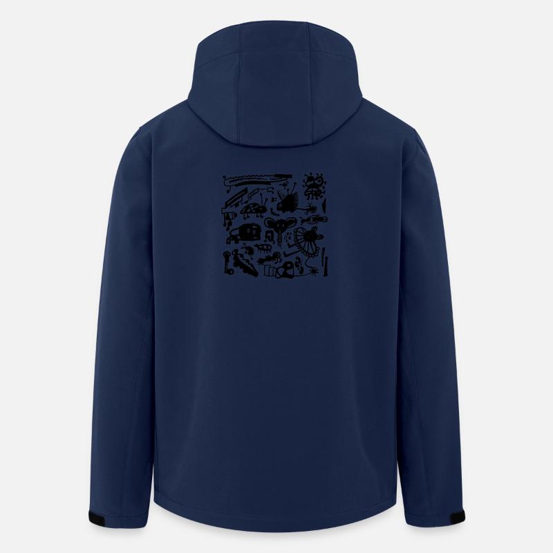 Fiktive Tierwelt Collage - Recycelte Männer Softshell-Jacke von Stanley/Stella - Navy