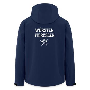 Würstel Piercler - Recycelte Männer Softshell-Jacke von Stanley/Stella - Navy - Hinten - AI Model Male 185 light (185cm)
