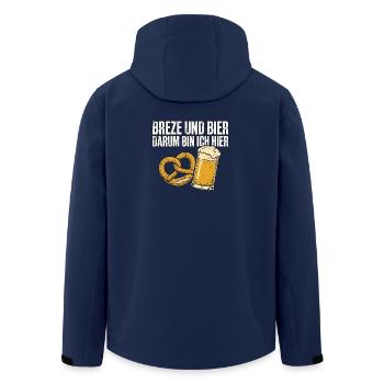 Breze Und Bier Bierzelt - Recycelte Männer Softshell-Jacke von Stanley/Stella - Navy - Hinten - AI Model Male 185 light (185cm)