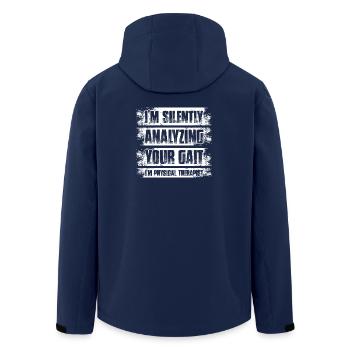 I'm physical therapist Physiotherapie Physio - Recycelte Männer Softshell-Jacke von Stanley/Stella - Navy - Hinten - AI Model Male 185 light (185cm)